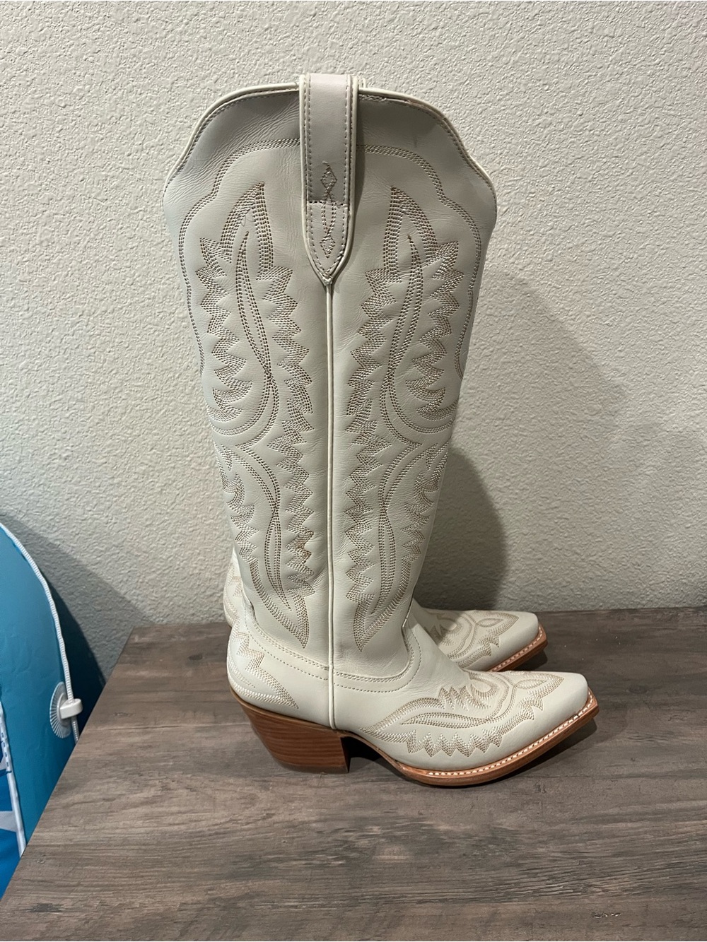 ARIAT CASANOVA BLANCO WHITE SNIP TOE TALL COWBOY BOOTS - Picture 2 of 7
